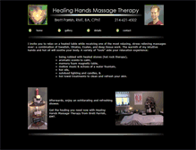 Tablet Screenshot of healinghandsmassagetherapy.biz